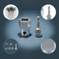 Silver Metal Trailer Jack Adapter Retaining Bolt Jack Crank Adapter