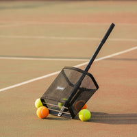 Adjustable Tennis Ball Picker with Mesh Basket Ergonomic Tennis Ball Collector with Detachable Basket Sturdy Easy to Use for Players, Coaches