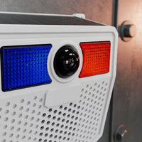 Solar Voice Alarm Outdoor Motion Alarm with Solar Charging Loud Noise Maker for Construction Workers, Perimeter Security
