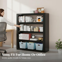 Multi-Tier Metal Shelving Unit Freestanding Design 6-Tier Open book storage unit Sturdy Construction shelving unit for Homeowners, Study Room, Home Office, Bedroom