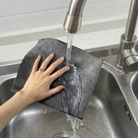 Island Silk Gray Microfibre Cloth, Fish Scale Cleaning Cloth for Glass and Mirrors, 40x50cm Cleaning Cloths, Reusable Wipes