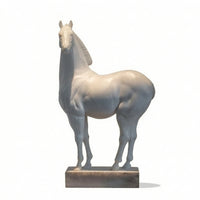 Horse Figurine with Base Weathered Horse Figurine Carved Decor for Decorators, Collectors, Living Room, Mantel