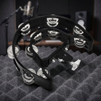 Mounted Tambourine Easy to Attach Tambourine with Mounting Bracket Versatile Percussion Instrument for Percussionists, Drum Set , Rehearsal