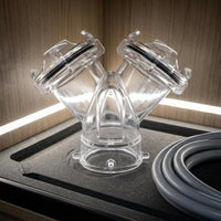Transparent RV Sewer Wye Leak-Proof RV Sewer Y Connector for Campgrounds
