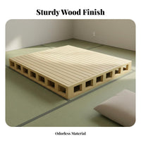 Wooden Slat Frame Thickened Boards Slatted Base Bed Strong Hold Mattress Foundation for Apartment Dwellers, Homeowners, Floor Mat Room Room, Dormitory