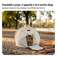 Spacious Interior Foldable Mesh Pet Tote Lightweight Foldable Mesh Pet Tent Wide Accessibleing Feline Carrier Stable Design for Travelers, Small Dog Owners, Vet Visits, Travel, Car Rides, Outdoor