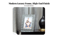 Crystal Photo Frame Modern Design Crystal Picture Frame Decorative Picture Holder for Newlyweds, Couples, Desktop, Nightstand, Mantlepiece