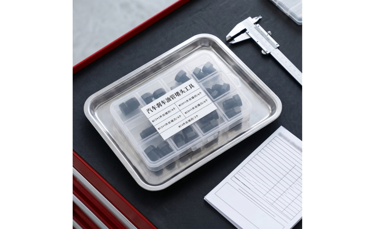 22-Piece Brake Line Plug Assortment with Hex Heads