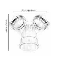 Transparent RV Sewer Wye Leak-Proof RV Sewer Y Connector for Campgrounds