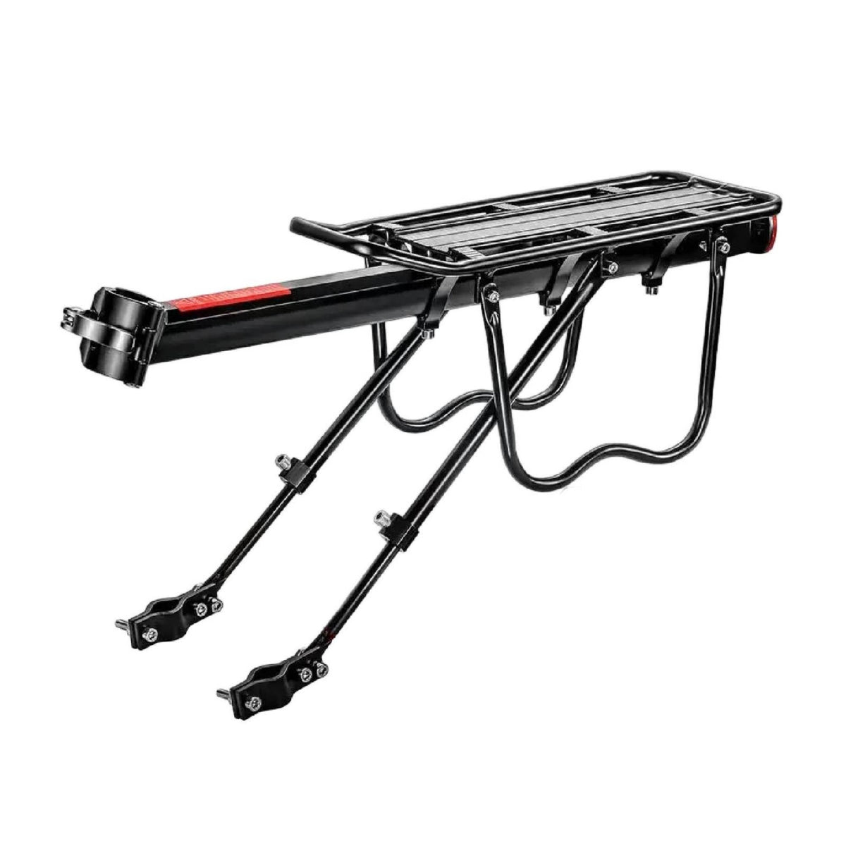 Rear Rack with Guard Bar Heavy Duty Cycle Rear Rack Bike Luggage Carrier Sturdy Aluminum Alloy Reinforced for Tourists