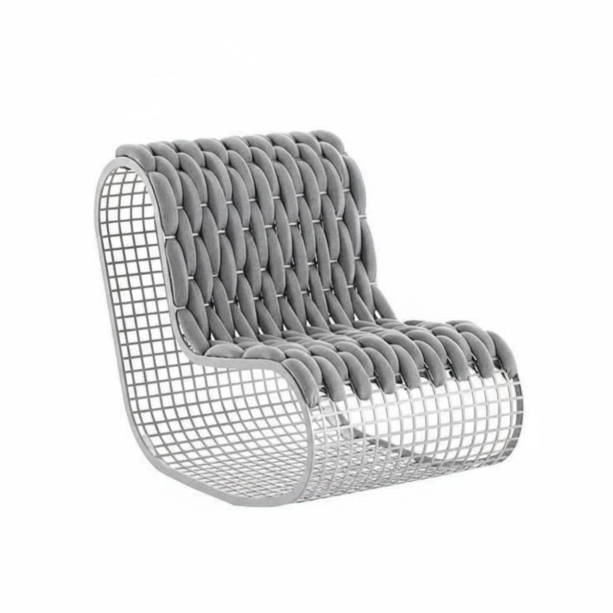 Nordic Design Wicker Lounge Chair Woven Frame Patio Seating Group Weather-Resistant Outdoor Furniture Modern design for Hotel Managers, residents, partners, Garden, Balcony, Courtyard, posterioryard