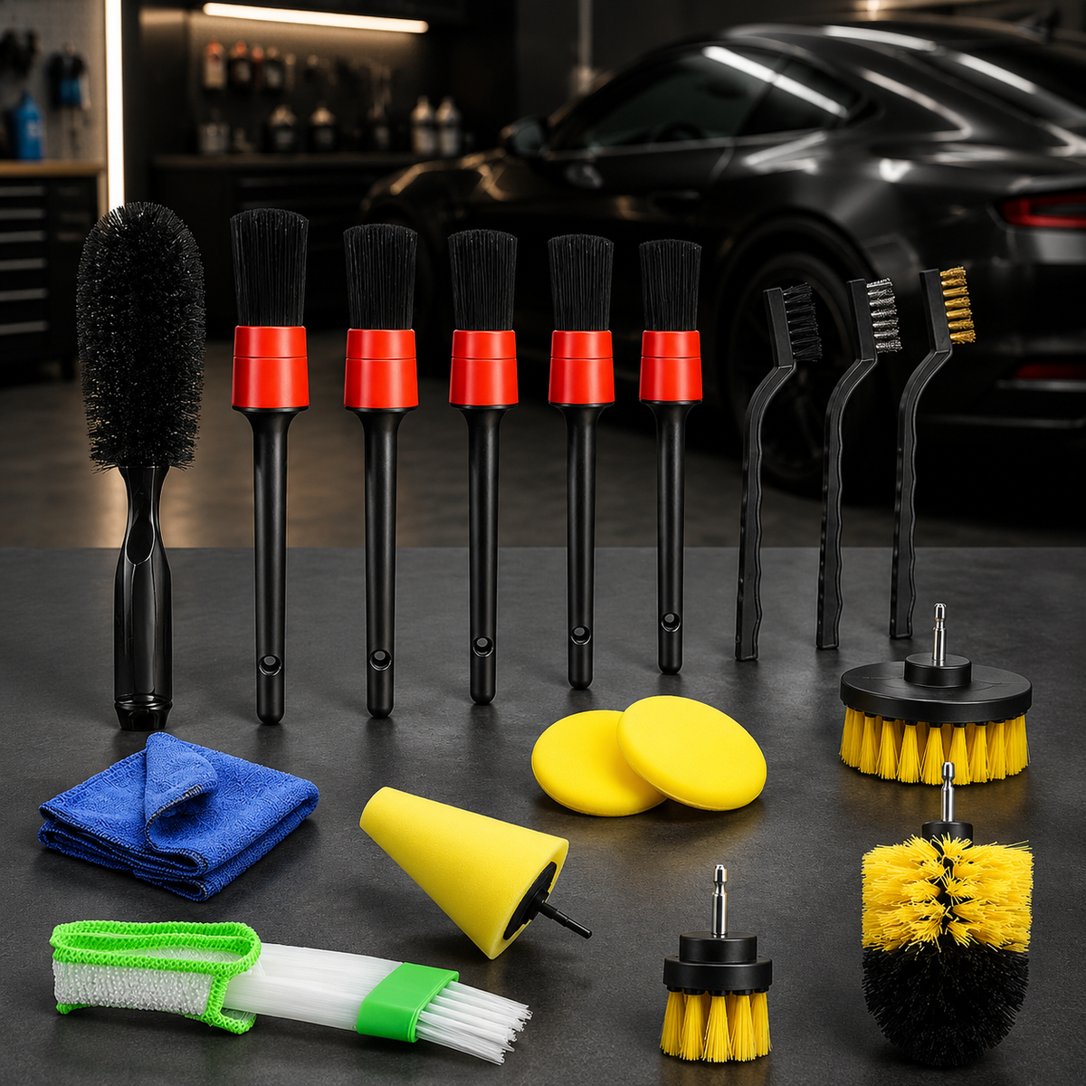car detailing brush set