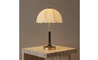Table Lamp with Textile Lampshade High CRI Pull Chain Table Lamp Compact