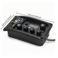 Rotary Knobs Guitar Preamp Equalizer Tuner Display Window Guitar Pickup Preamp USB Port Music Gear TF Card Slot