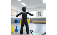 Double-Layer Leather Standing Wrestling Mannequin Outstretched Arms Hooded Wrestling Mannequin Long Legs Sports Gear 120 Cm Tall