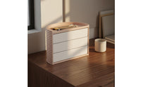 Multi-Compartment Rotating Makeup Organizer Large Capacity Cosmetic Storage Box Desk Top Design Vanity Organizer Stand Multiple Compartments for Dressing Table