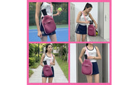 Zippered Pickleball Paddle Bag Portable Pickleball Sling Bag Lightweight Paddle Cover with Strap Ergonomic for Travel