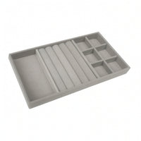Slimline Jewelry Display Tray Stackable Velvet Jewelry Tray Safeguarding Sturdy for Collectors, Showcases
