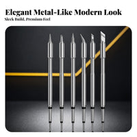 6 Pieces HS-02A Compatible Replacement Head Long Shaft Soldering Iron Tip