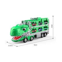 Unfoldable Transformable Dinosaur Truck Alloy Cars Dinosaur Head Truck Toy Open Mouth Kids Plaything Multi-Level for Children