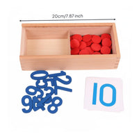 Develops Fine Movement Skills Child-Centered Numbers and Chips Set Early Learning Math Kit Wooden Number Learning Box for Preschoolers, Kids, Toddlers, Classroom, Home School