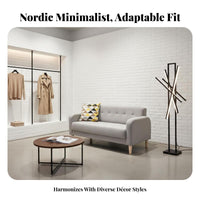 Nordic Design 2-Person Sofa Modern Design Upholstered Two-Seater Space-Saving Loveseat Comfy Seating for Apartment Dwellers, Young Adults, Students, Bedroom, Clothing Shop, Office