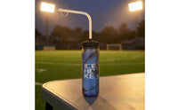 Ice Hockey Bottle Black Ribbed Cap Hockey Water Bottle Tall Narrow Shape Easy Drinking for Athletes