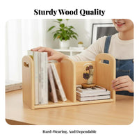 Expandable Desktop Bookstand Portable Desktop Shelf Adjustable Configuration