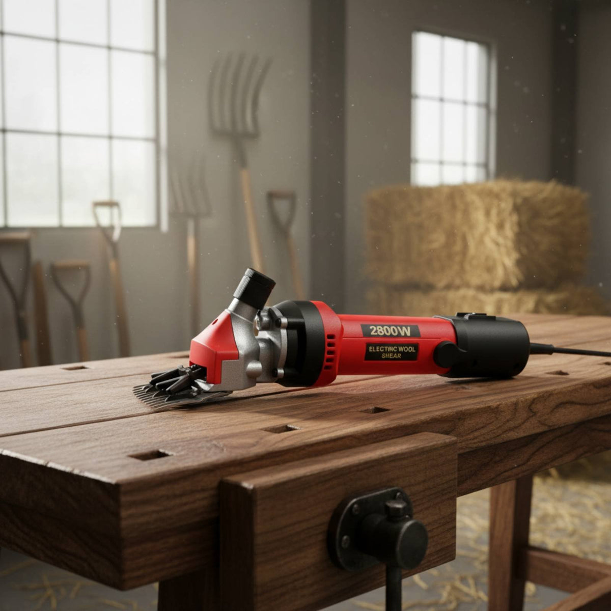 High Power Engine Electric Sheep Shears Detachable Blades Electric Wool Shears Adjustable Blade Tension Sheep Shearing Clippers Carrying Case Included for Farmers, Farm, Ranch, Petting Zoo