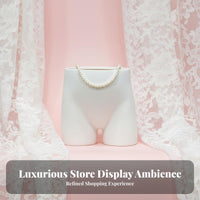 Realistic Body Shape Bra Display Bust S-Curve Design Lingerie Display Form Linen Covered for Boutique Owners