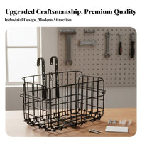 Foldable Design Folding Bike Basket Front or Rear Mount Collapsible Bike Carrier Universal Fit for Commuters, Shoppers, Commuting, School