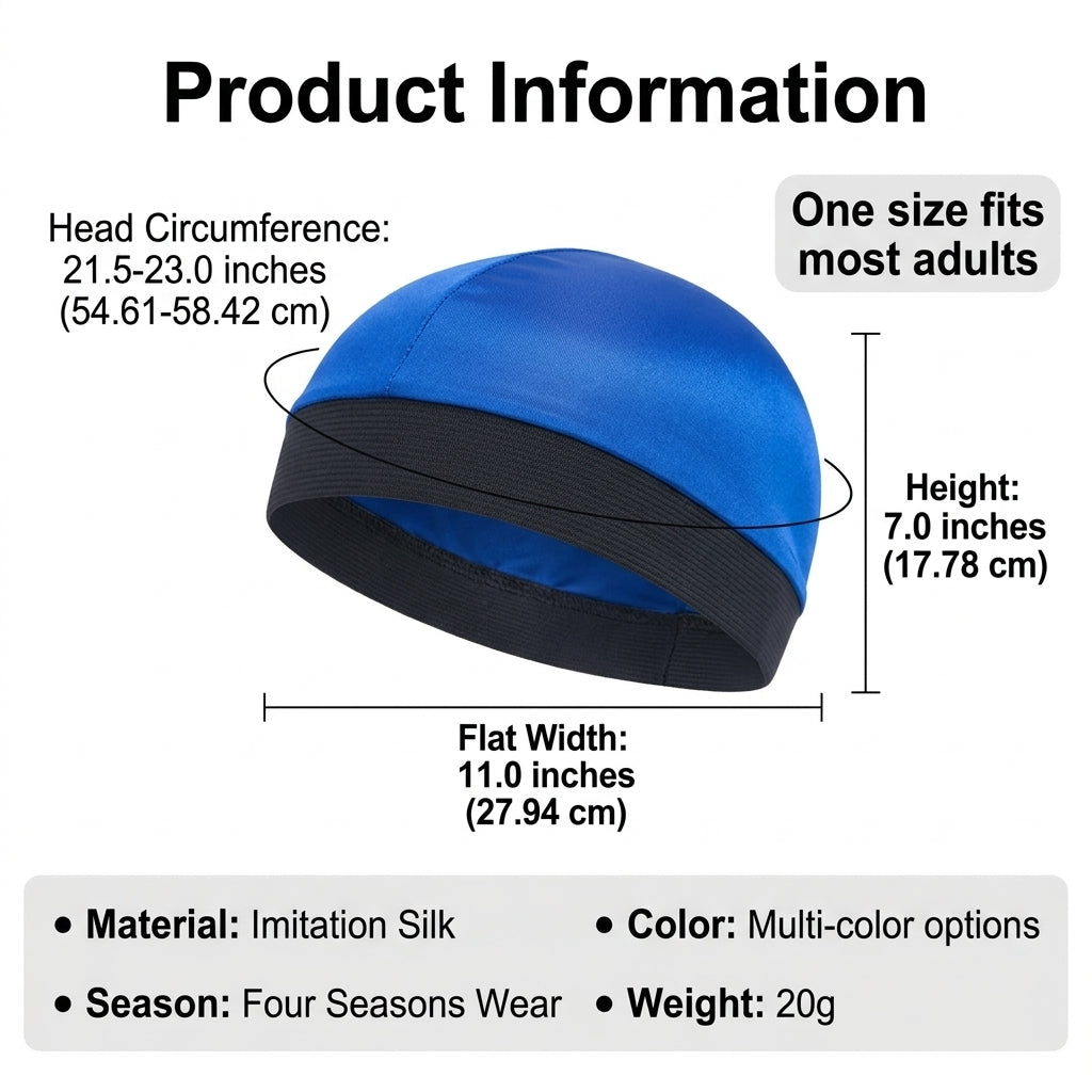 Dome Wig Cap for Women with Wide Elastic Band, Satin Bald for and Chemotherapy, Seamless Head for Adults