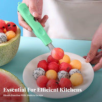 3 in 1 Fruit Baller Stainless Steel Water Fruit Spoon Tool Fruit Spoon Multifunctional Fruit Carving for Parties