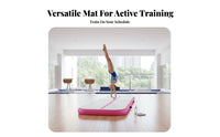 Multi-Purpose Inflatable Gymnastics Mat Shock Absorbing Air Track Mat Portable Air Tumble Track Long-Lasting for Combat Artists, Gymnasts, Cheerleaders, Home Use, Gym