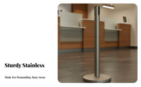 Retractable Belt Stanchion Heavy Duty Base Stainless Steel Queue Pole Sturdy Queue Line Barrier for Security Teams, Banks, Hotels, High-Traffic Areas