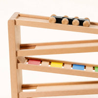Rolling Track Toy Fine Motor Wooden Exploratory Wooden Ramp   for Preschoolers, Kids, Playroom, Daycare, Classroom