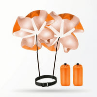 Double Canopy Resistance Parachutes Running Parachutes with Adjustable Belt Heavy-Duty for Athletes, Sprint Exercises