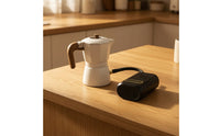 Stovetop Coffee Pot with Electric Air Pump Compact Pneumatic Hexagonal Coffee Maker for Countertop, Home