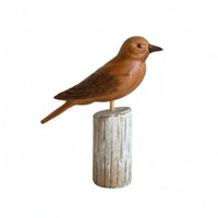 Wooden Bird Figurine Wood Ornament Collectible House Decor for Shelf