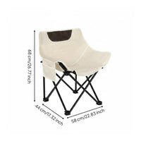 Lightweight Folding Moon Chair Easy to Set up Outdoor Seating for Camping, Bbq