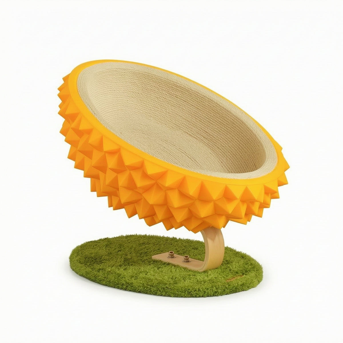 Durian Cat Bed Sculptural Cat Bed with Scratcher Comfortable Feline Furniture for Kittens