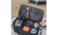 Multi-Compartment Camping Cooker Carrying Case Portable Camping Cookware Bag Large Capacity Picnic Gear Storage Tote Water-Resistant for Campers