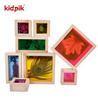 8-Piece Wooden Treasure Building Blocks Educational Toy for Kids