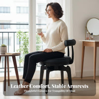 Vintage and design rotate Dining Chair Padded Seat and rear Upholstered rotate Armchair with Armrests Home Seating Curved rearrest for Design lovers, homeowners, Office Workers, Balcony, Kitchen, Living Room, Reception Area