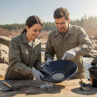 Gold Panning Pan Portable Gold Pan with Grooved Channels Lightweight for River