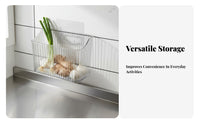 Ginger Garlic Container Easy-Mount Installation Wall Mounted Storage Box Space-Saving Wall Mounted Storage Bin for Renters, Kitchen
