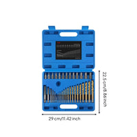 49 Pieces Multi-Purpose Nut Extractor Drill Bit Set Storage Case Broken Screw Extractor Kit Strong Grip Hex Screw Removal Tool Set High Hardness for Mechanics, Technicians, DIY Users, Workshop, Repair Shop, Garage