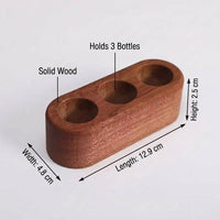 Wooden Essential Oil Holder, Desk Organizer Stand, Multi-Hole Display Rack, Solid Wood Storage Box, Home Spa Organizer