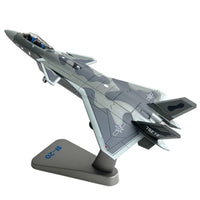 J-20 Model with Display Stand 1/100 Detailed J-20 Model Plane Alloy Die-Cast Fighter Jet for Office Decor