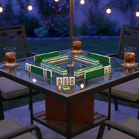 160 Tiles Acrylic Crystal Mahjong Tiles Stylish Design Acrylic Mahjong Tile Set and Shockproof for Family Gatherings